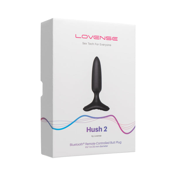 Hush 2 Bluetooth Remote-Controlled Vibrating Butt Plug XS 1 in.