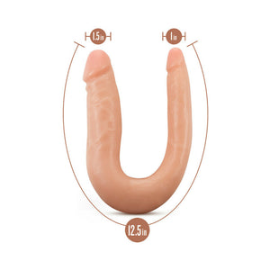 Mini Double Dong Realistic 12 in. Dual-Ended Dildo Beige