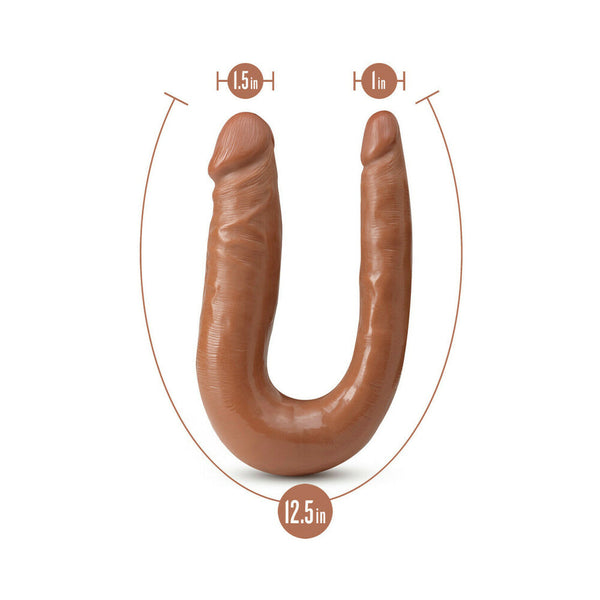 Mini Double Dong Realistic 12 in. Dual-Ended Dildo Tan