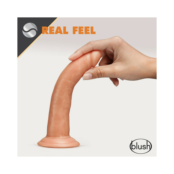 Glide Realistic 7.5 in. Self-Lubricating Dildo with Suction Cup Tan