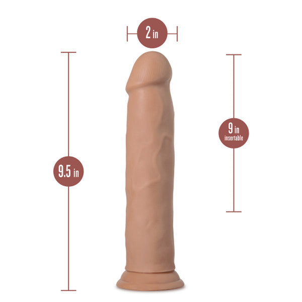 Carlos 9 in. Posable Dual Density Dildo Tan