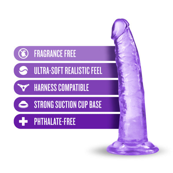 Plus Lust n'' Thrust 7 in. Dildo with Suction Cup Purple