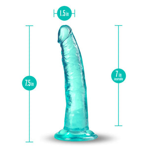 Plus Lust n'' Thrust 7 in. Dildo with Suction Cup Teal