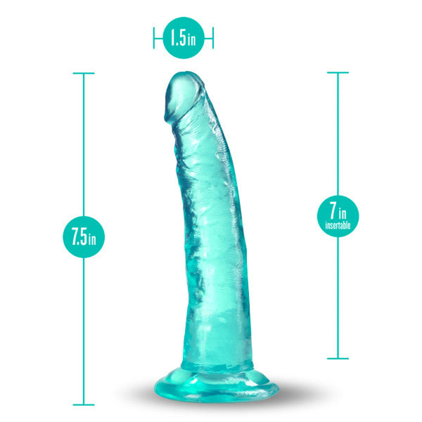 Plus Lust n'' Thrust 7 in. Dildo with Suction Cup Teal