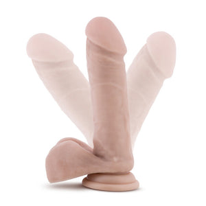 Plus Realistic 8 in. Triple Density Posable Dildo with Balls Beige