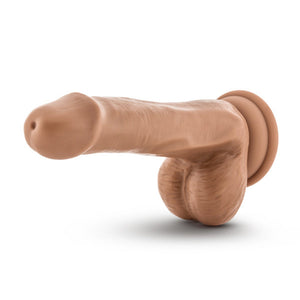 Plus Realistic 6 in. Triple Density Posable Dildo with Balls & Suction Cup Tan
