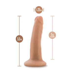 Plus Realistic 5 in. Triple Density Posable Dildo with Suction Cup Beige