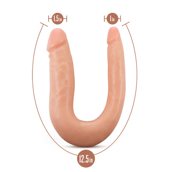 Silicone Dr. Double Realistic 12 in. Dual-Ended Dildo Beige