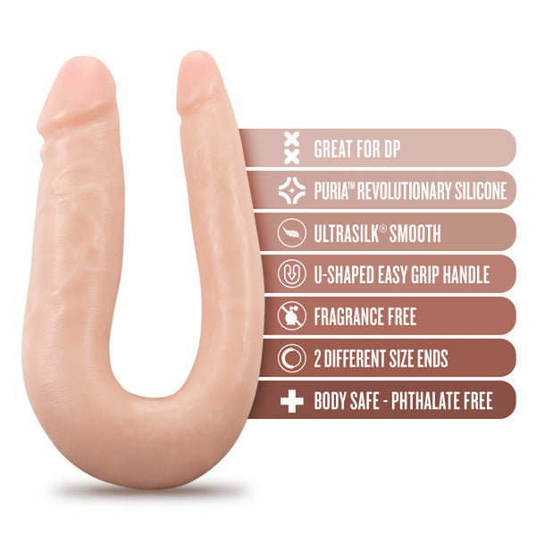 Silicone Dr. Double Realistic 12 in. Dual-Ended Dildo Beige