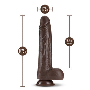 Dr. Murphy 8 in. Thrusting Dildo with Balls Brown