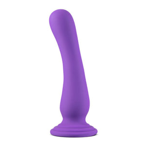 Ibiza Rechargeable Silicone 7.75 in. Vibrating Dildo with Suction Cup Plum