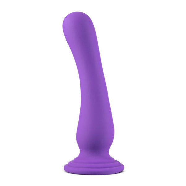 Ibiza Rechargeable Silicone 7.75 in. Vibrating Dildo with Suction Cup Plum