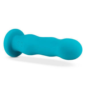 Miami Rechargeable Silicone 6.5 in. Vibrating Dildo with Suction Cup Teal