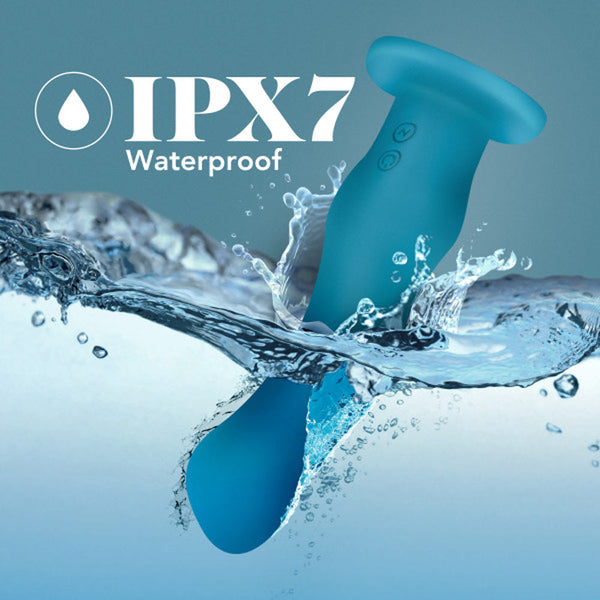 Miami Rechargeable Silicone 6.5 in. Vibrating Dildo with Suction Cup Teal