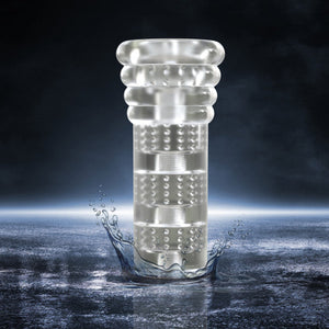 All Nighter Glow in the Dark Textured Stroker Clear
