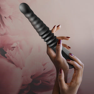 Lazarus Rechargeable 10 in. Silicone Thrusting Dildo Black