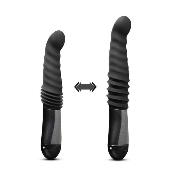 Lazarus Rechargeable 10 in. Silicone Thrusting Dildo Black