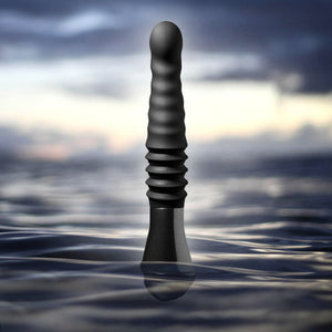Lazarus Rechargeable 10 in. Silicone Thrusting Dildo Black