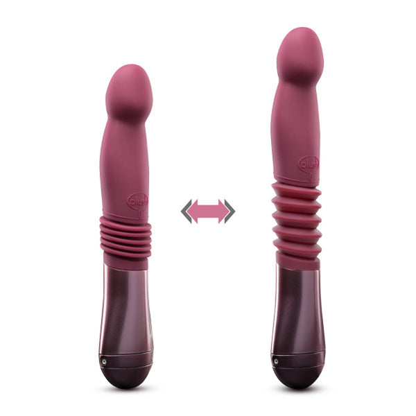 Trixie Rechargeable 10 in. Silicone Thrusting Dildo Wine
