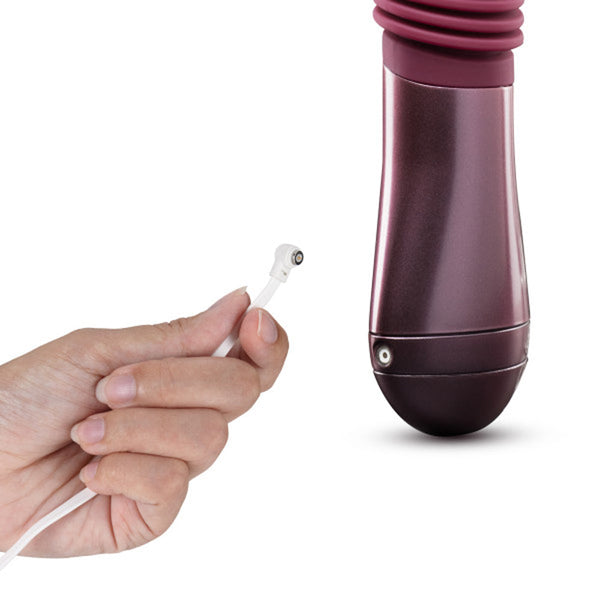 Trixie Rechargeable 10 in. Silicone Thrusting Dildo Wine