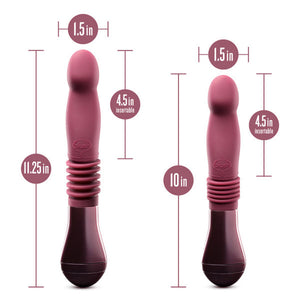 Trixie Rechargeable 10 in. Silicone Thrusting Dildo Wine