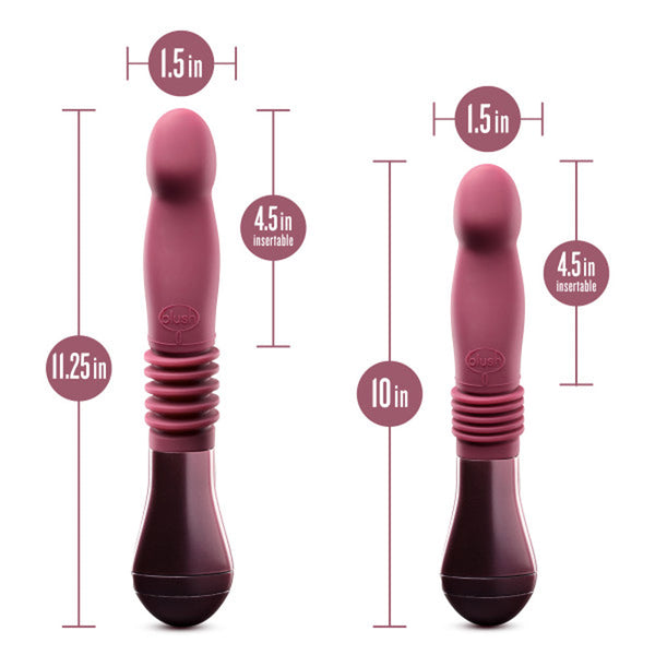 Trixie Rechargeable 10 in. Silicone Thrusting Dildo Wine