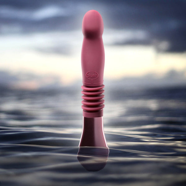 Trixie Rechargeable 10 in. Silicone Thrusting Dildo Wine