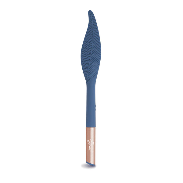 The Feather Vibrating Tickler Silicone Blue