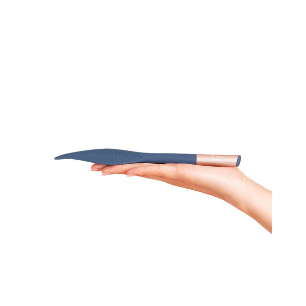The Feather Vibrating Tickler Silicone Blue