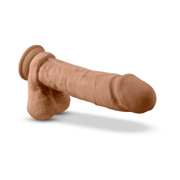 Silicone Dr. Julian Realistic 9 in. Posable Dildo with Balls & Suction Cup Tan