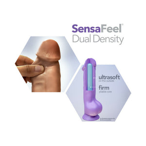 Big Boy 10 in. Posable Dual Density Dildo with Balls & Suction Cup Tan