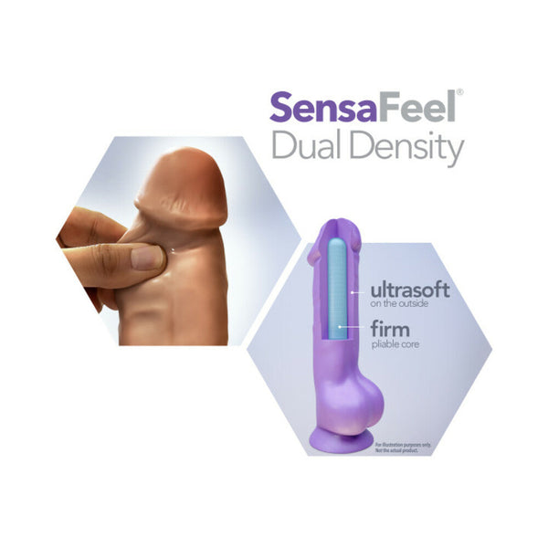 Big Boy 10 in. Posable Dual Density Dildo with Balls & Suction Cup Tan