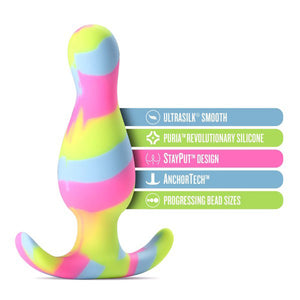 Kaleido Silicone Anal Plug Lime