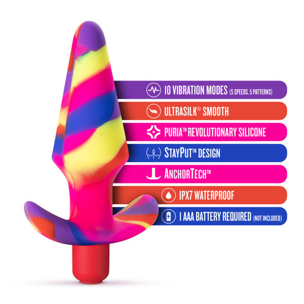 Free Spirit Silicone Vibrating Anal Plug Scarlet