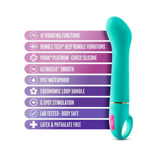 Flirty AF Silicone G-Spot Vibrator Teal