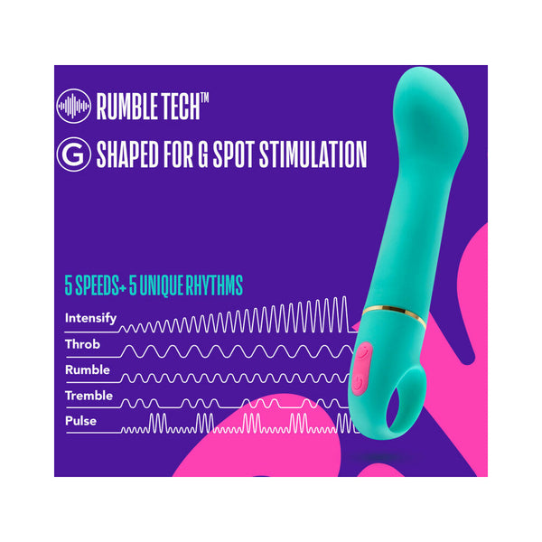 Flirty AF Silicone G-Spot Vibrator Teal