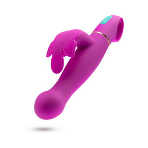 Naughty AF Silicone Dual Stimulation Vibrator Plum