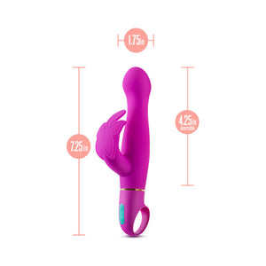 Naughty AF Silicone Dual Stimulation Vibrator Plum