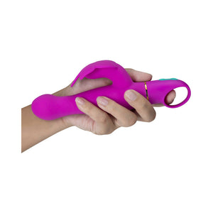 Naughty AF Silicone Dual Stimulation Vibrator Plum