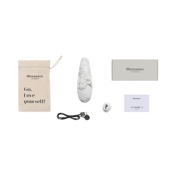 x Marilyn Monroe Classic 2 Special Edition Pleasure Air Clitoral Stimulator White Marble