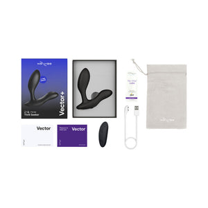 Vector+ Dual Stimulation Prostate Massager Charcoal Black