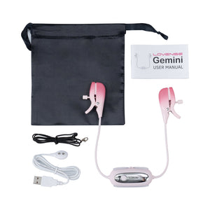Gemini Bluetooth Rechargeable Vibrating Nipple Clamps