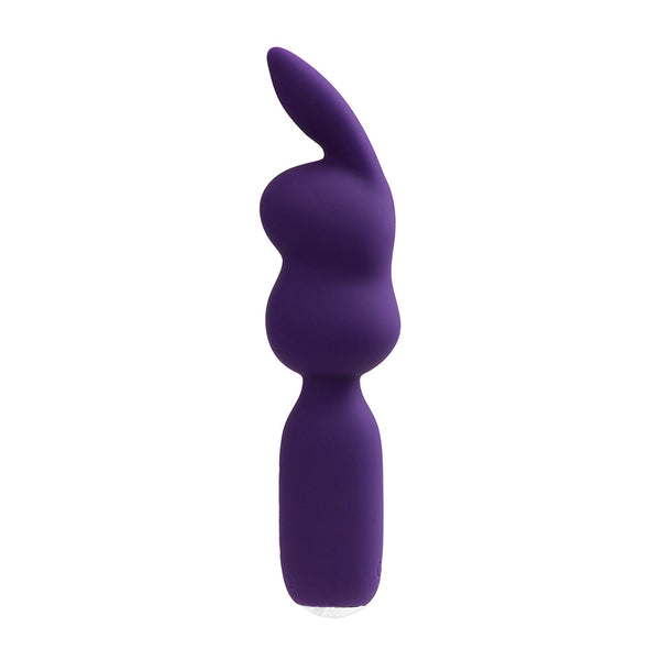 Hopper Bunny Rechargeable Silicone Mini Wand Vibrator Purple