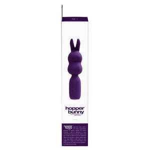 Hopper Bunny Rechargeable Silicone Mini Wand Vibrator Purple