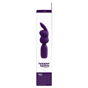 Hopper Bunny Rechargeable Silicone Mini Wand Vibrator Purple