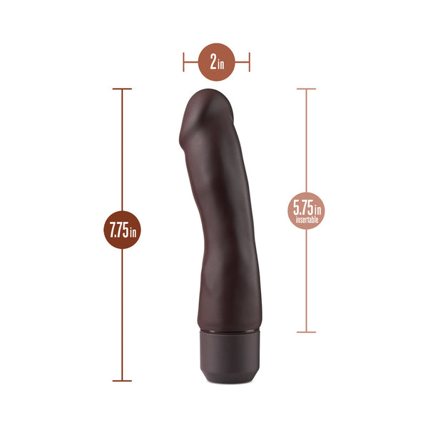 Silicone Dr. Steve 7 in. Vibrating Dildo Brown