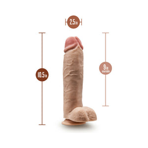 Mr. Mister 10.5 in. Dildo with Balls Beige