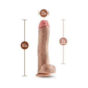 Mr. Savage 11.5 in. Dildo with Balls Beige