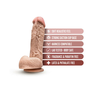 Mr. D 8.5 in. Dildo with Balls Beige