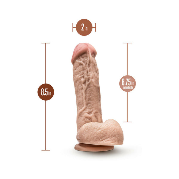 Mr. D 8.5 in. Dildo with Balls Beige